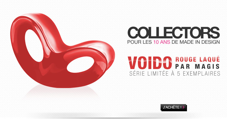 COLLECTOR VOIDO ROUGE LAQUE pour les 10 ans de Made in Design