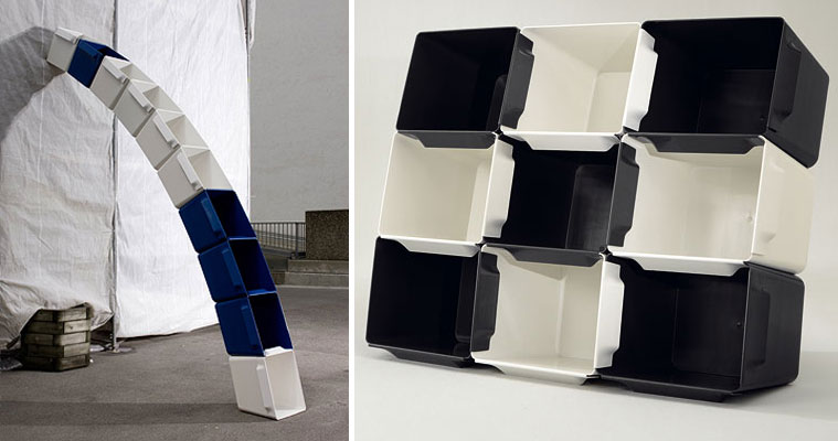 Panier et &eacute;tag&egrave;re modulable Big Bin - Authentics