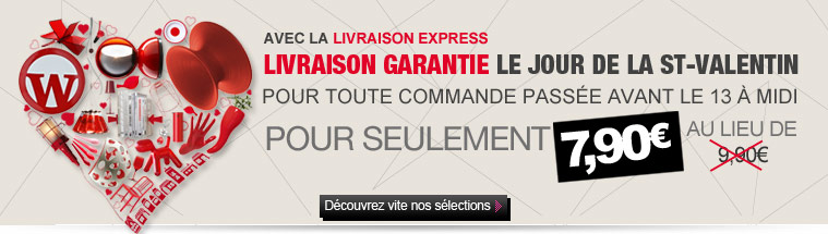 Saint Valentin - Livraison express &agrave; 7,90 &euro;