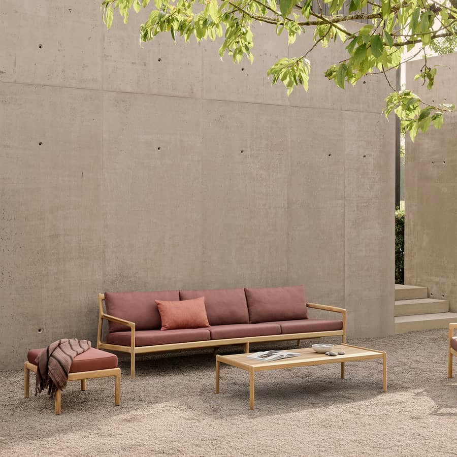 Canapé et pouf Jack Outdoor Ethnicraft - nouvelle collection ethnicraft