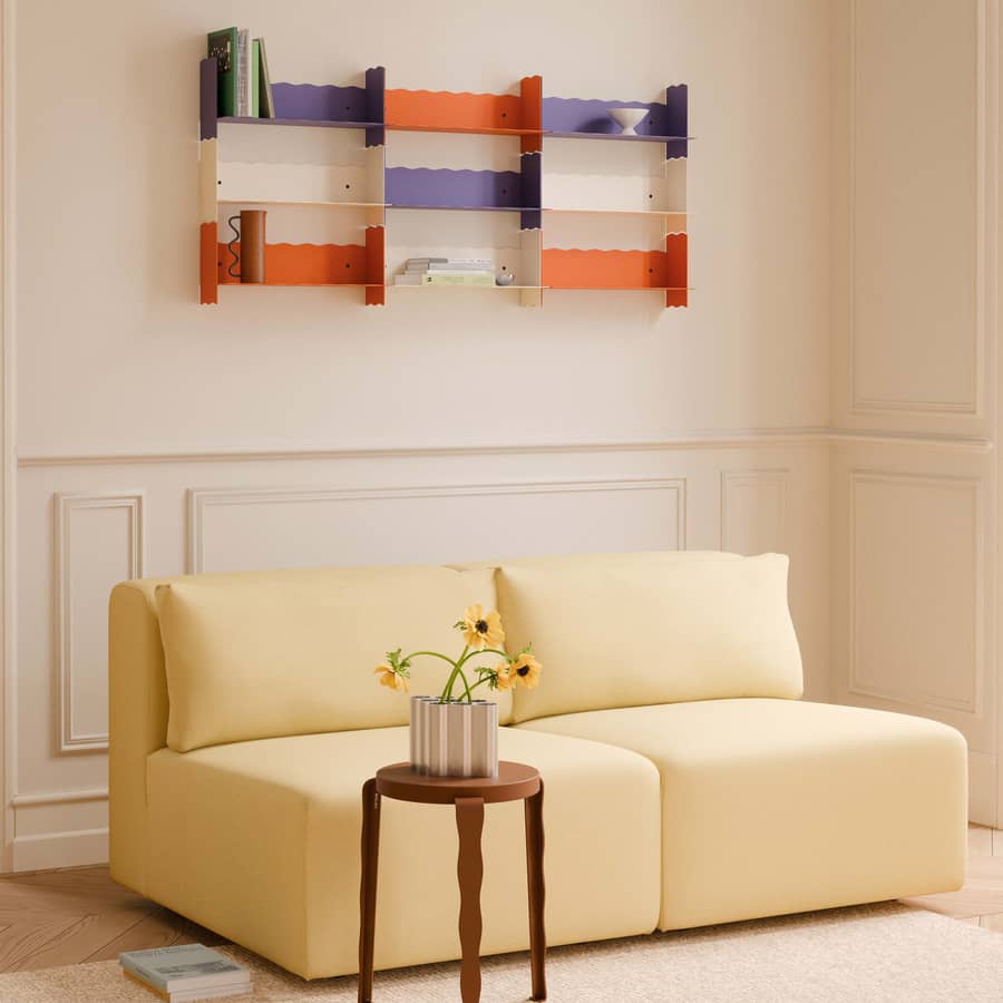 Etagère murale Pli Vague by Uchronia Tiptoe - Design ludique