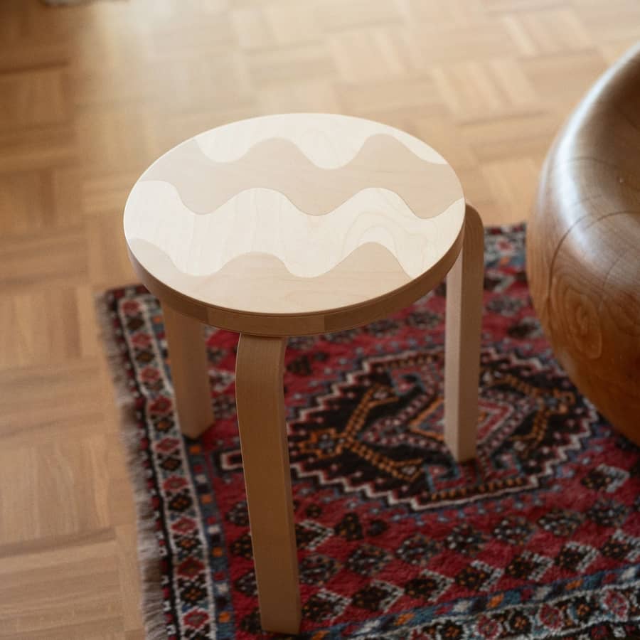 Tabouret empilable 60  Artek + Marimekko - Idée déco bois