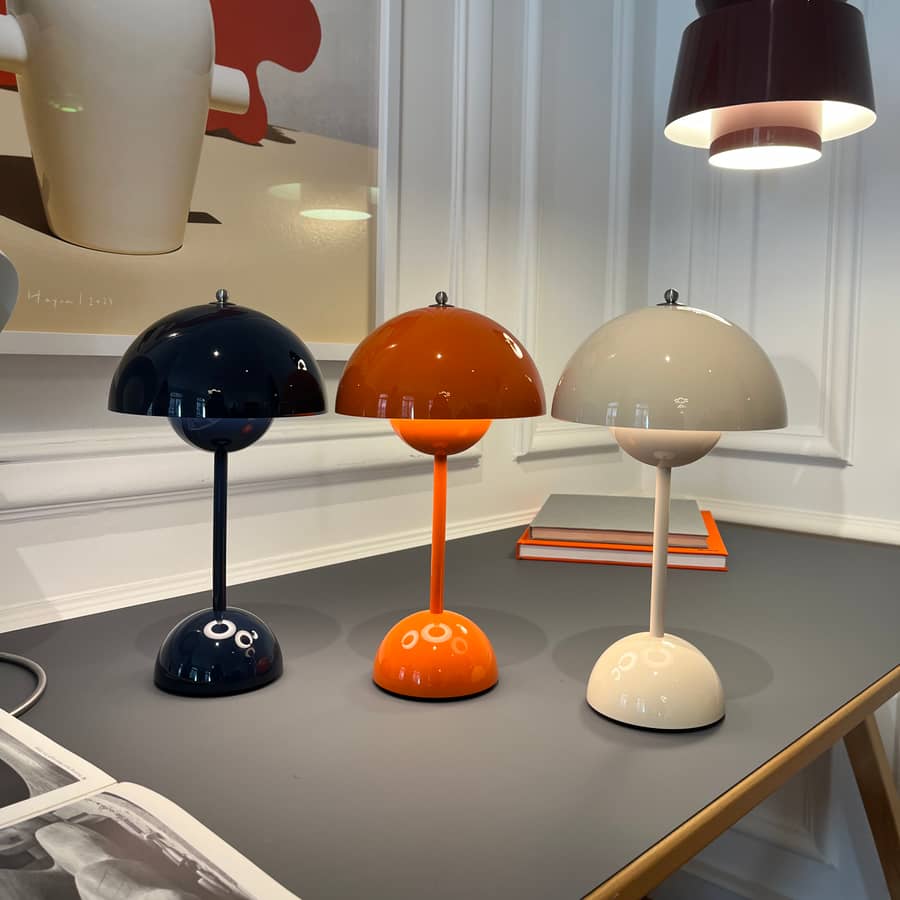 Lampe sans fil rechargeable Flowerpot VP9 &Tradition - verner panton design