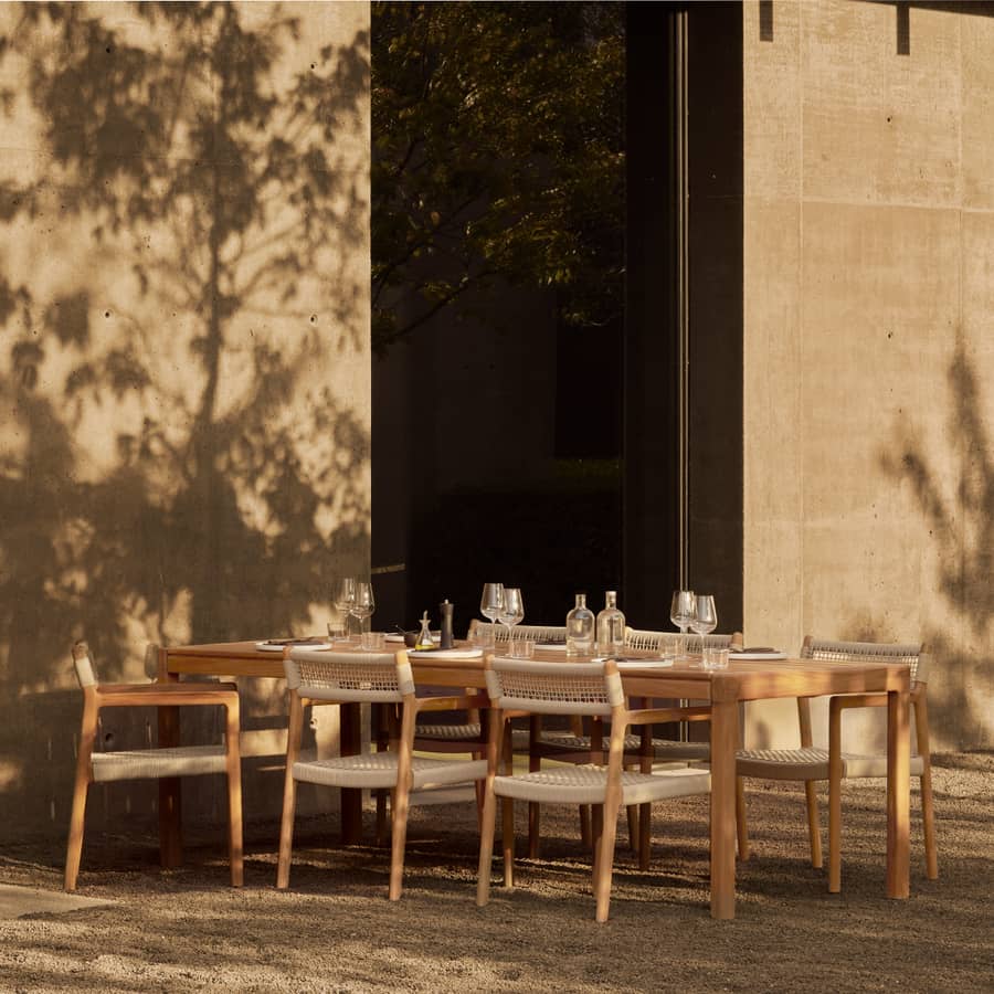 Fauteuil Jack Woven Outdoor Ethnicraft - Bok table rallonge - nouvelle collection ethnicraft