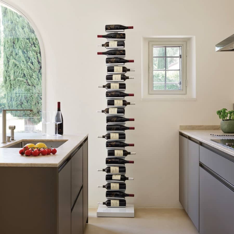 Bibliothèque Ptolomeo murale pour bouteilles de vin