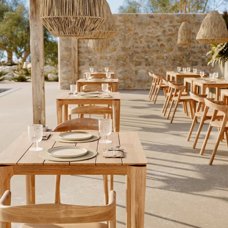 Table carrée Bok Outdoor Ethnicraft - mobilier terrasse restaurant