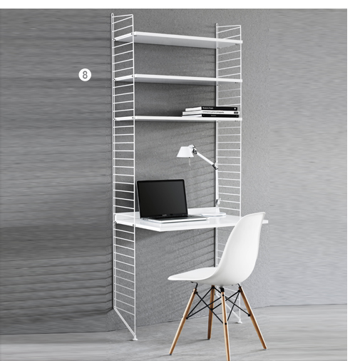 Desk String By String Furniture White Made In Design Uk