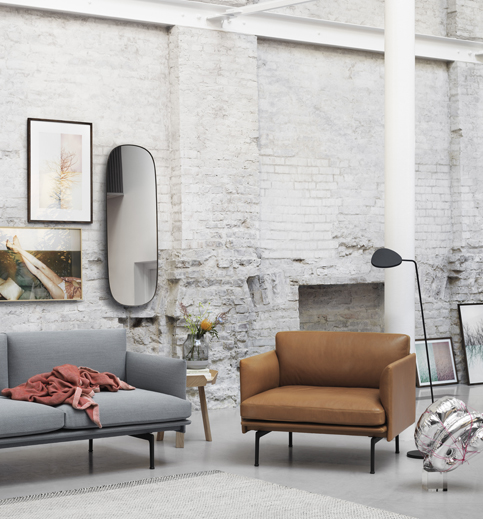 > Fauteuil Outline version cuir