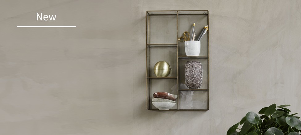 Brass designer shelf