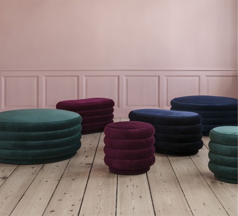 POUF ROUND VELOURS