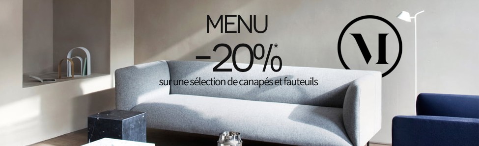 Vente Flash Menu : -20%* sur une sélection de canapés et fauteuils