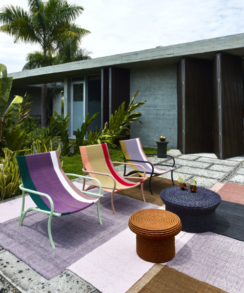 Fauteuil Maraca, chaise longue Cielo, tables d&rsquo;appoints Nuna par Sebastian Herkner