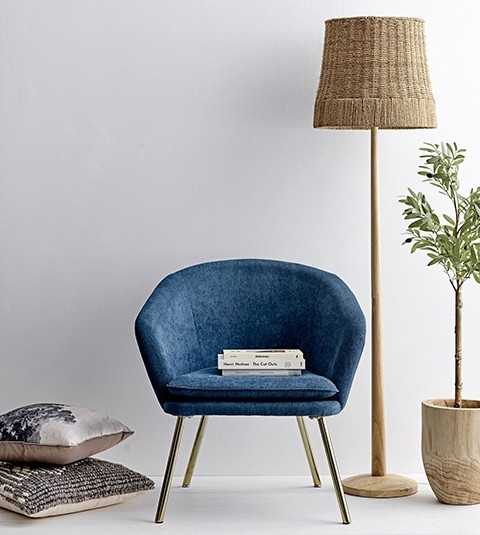 Lampadaire en rotin Collected