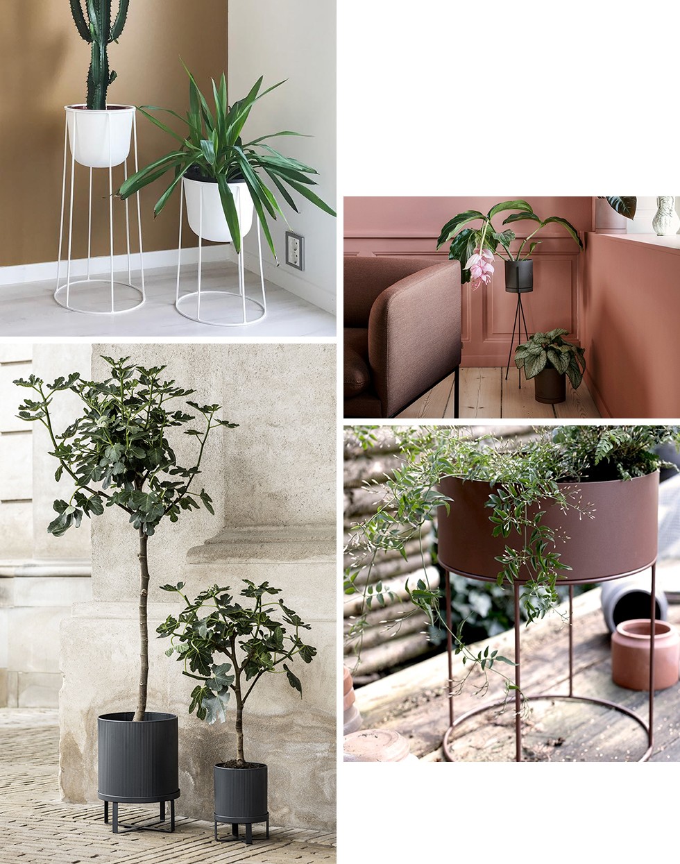 Bau Flowerpot, Plant Stand and Plant Box Round Flowerpot by Ferm Living / Wire Flowerpot by Menu Bau Flowerpot, Plant Stand and Plant Box Round Flowerpot by Ferm Living / Wire Flowerpot by Menu