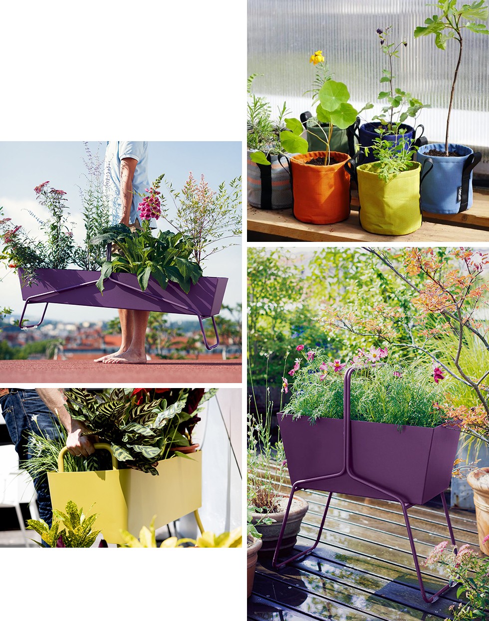 Basket Flowerpot by Fermob / Batyline® Flowerpot by Bacsac / Greens Duo Flowerpot by Maiori Basket Flowerpot by Fermob / Batyline® Flowerpot by Bacsac / Greens Duo Flowerpot by Maiori