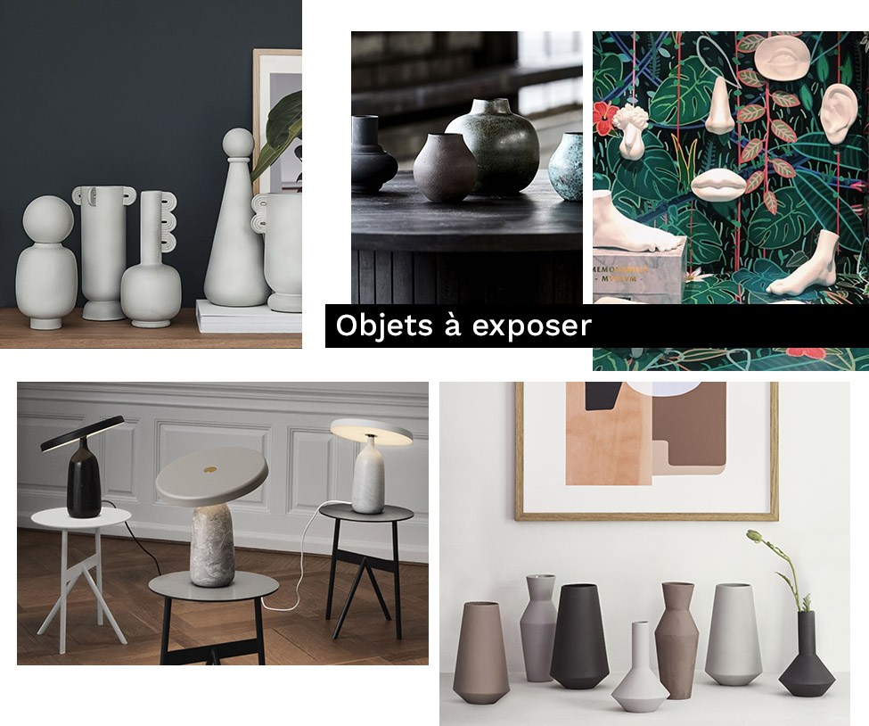 Objets à exposer