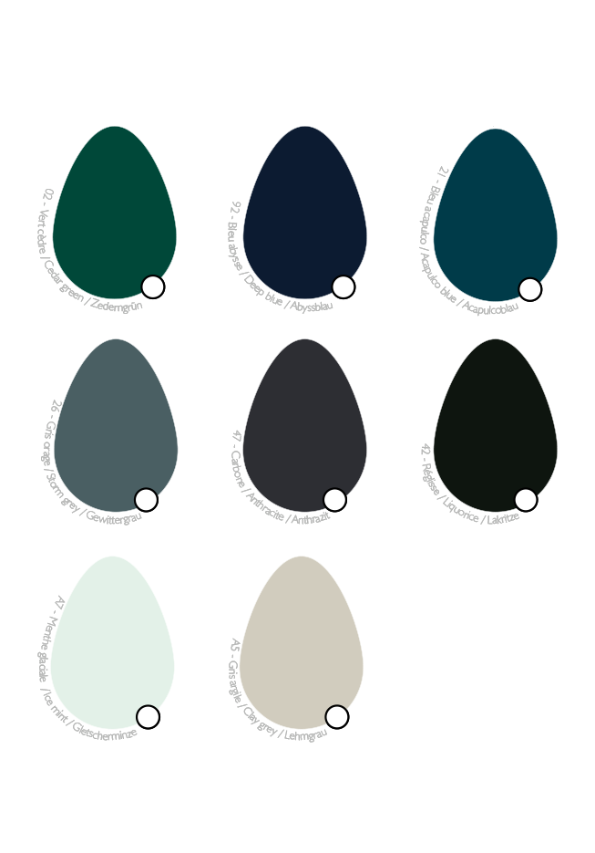 Le nuancier de couleurs par Fermob